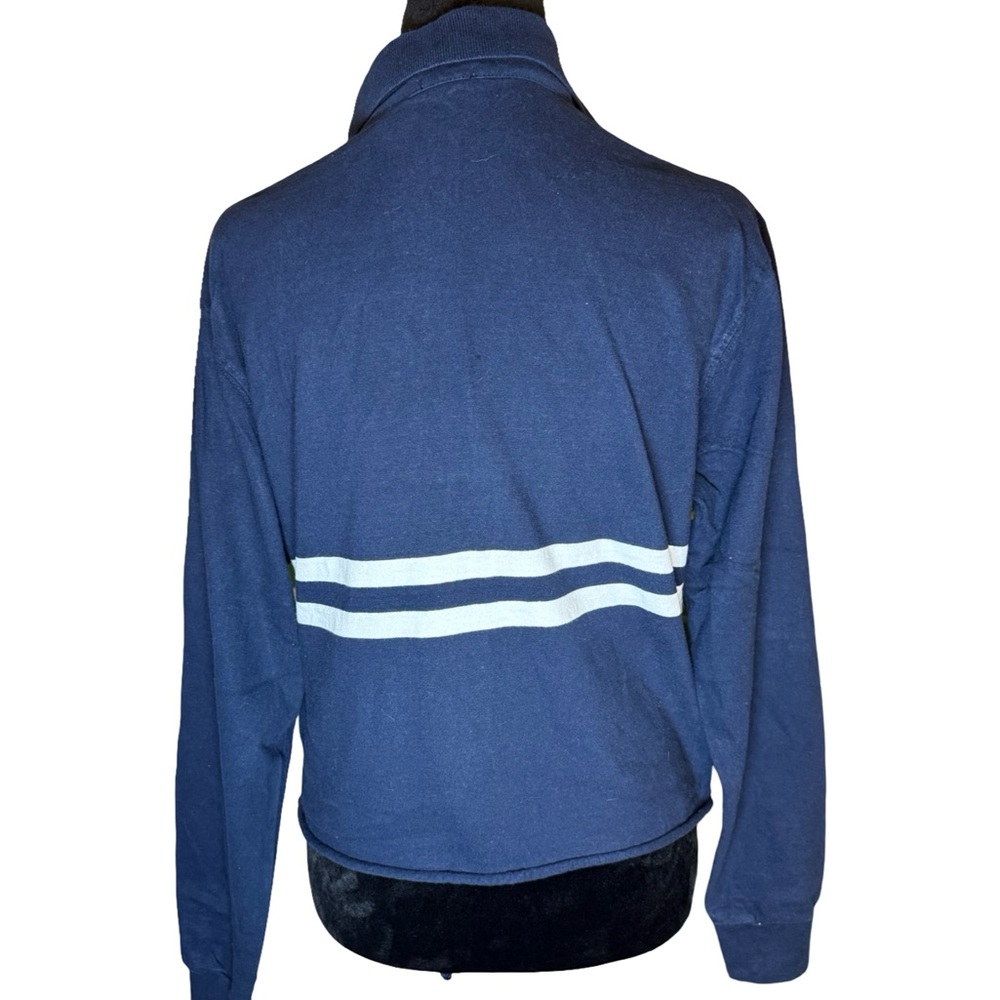 John Galt Navy Blue Striped Polo - Classic Casual Cool, Small - Picture 2 of 5